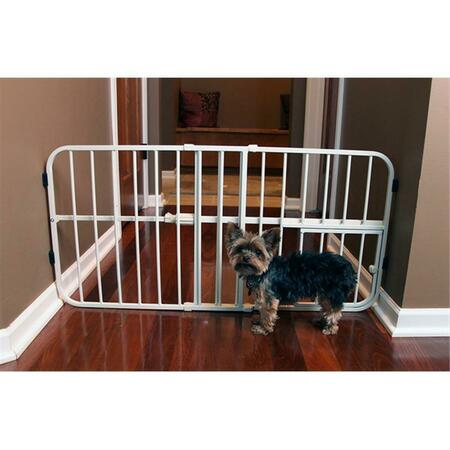 CARLSON Step Over Small Expandable Metal Pet Gate- White 0618DS